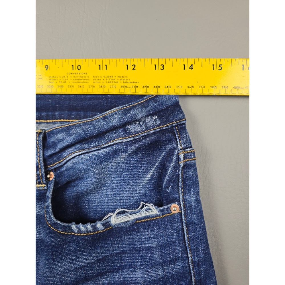 BKE Billie High Rise Ankle Skinny Distressed Jeans Blue Size 28 - Picture 9 of 13